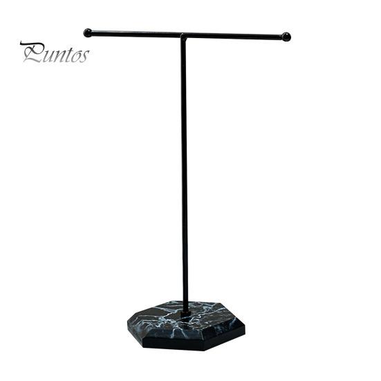 Metal T-shaped Jewelry Display Stand Necklace Holder with Stable Base Necklace Bracelet Storage Rack Jewelry Organizer