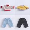 Ob11 Doll Clothes  Jeans Wide Leg Pants Trousers Stripes Hoodie for Obitsu11 Molly GSC Body9 1/12bjd Doll Clothes Accessories