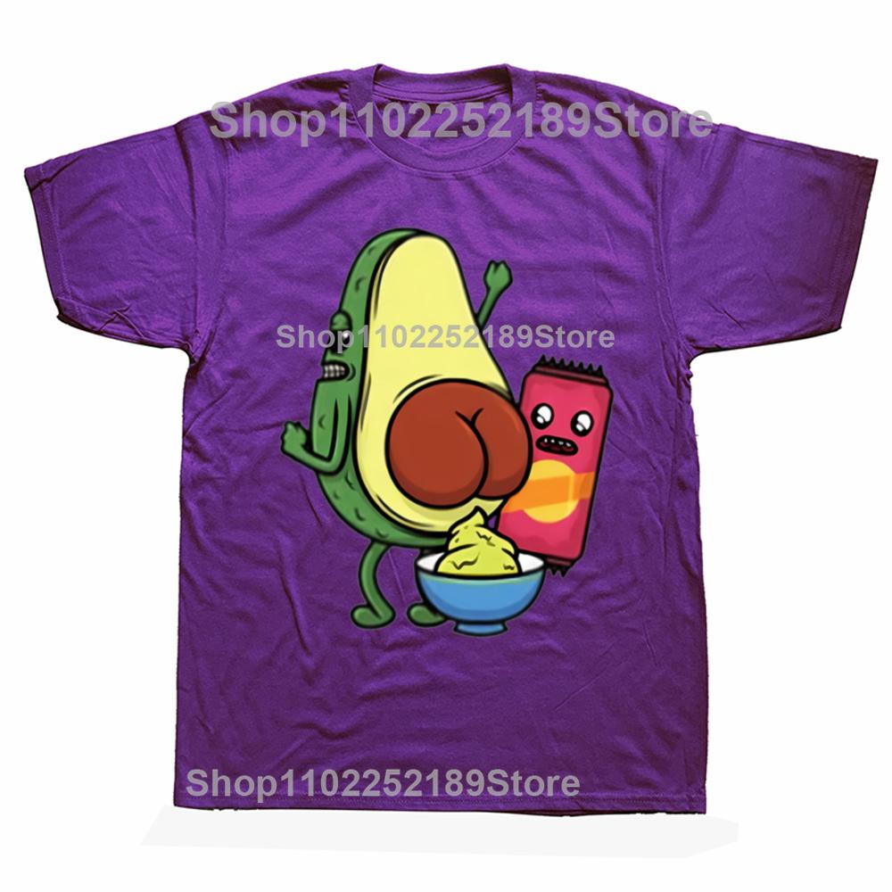 

Pooping Manufacturing Avocado Vegan Lover Printed T Shirts Men Breathable Tees Summer Cotton Tshirt Hip Hop Loose TShirt 4XL