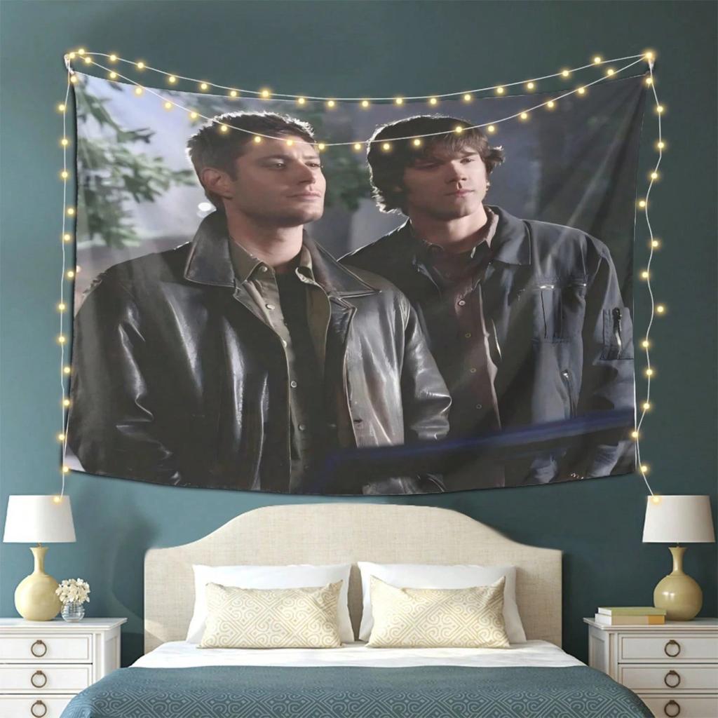 1pc Supernatural Bedroom Living Room Wall Decor Tapestry 2D Polyester Perfect Gift for TV Show Fans