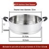 ZISIZ Deepened Stainless Steel Steamer