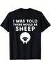 Vintage Graphic 100 Cotton TShirt I Was Told There Would Be Sheep With Cute Sheep Design Summer
