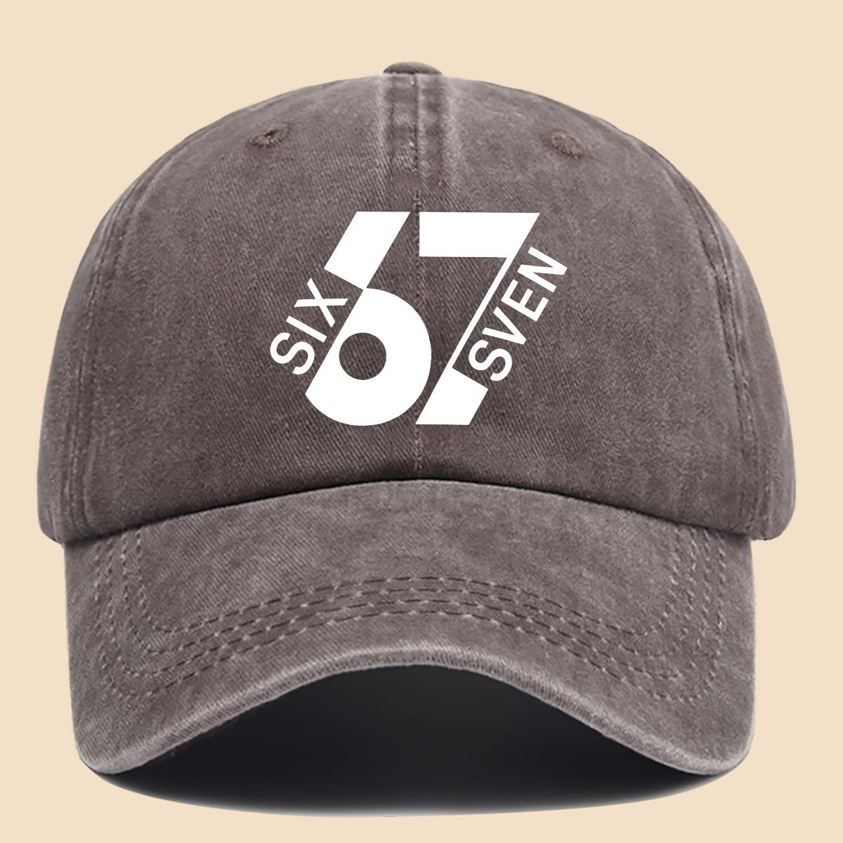 

Printed Baseball Cap, Urban Casual Headwear Breathable and Comfortable Dad Hat коричневий