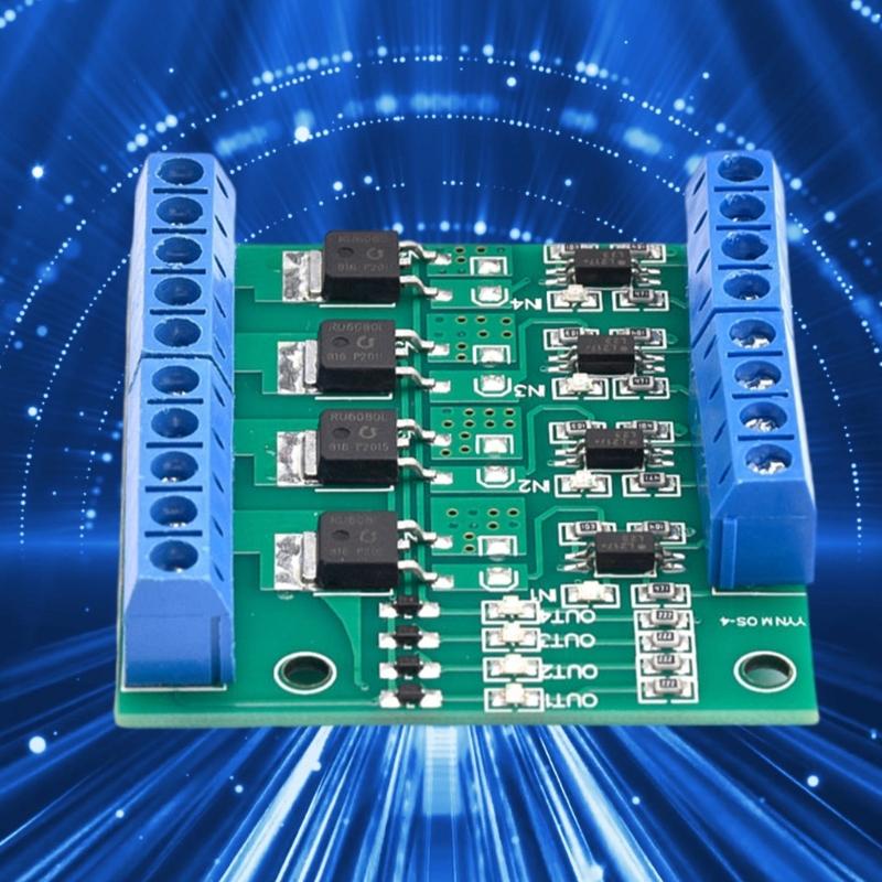 MOSFET 4 Channel Pulse Triggers Switches Controller Board for Motor LED Light 4-20V To 3.7-27V Driver Board Module 4 Way