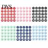 Standard Hex Pencil Accessories 30PCS Numbered Toppers, Reusable Prevent Confusion Labels, Primary School Organizing Tools Plastic Tracking