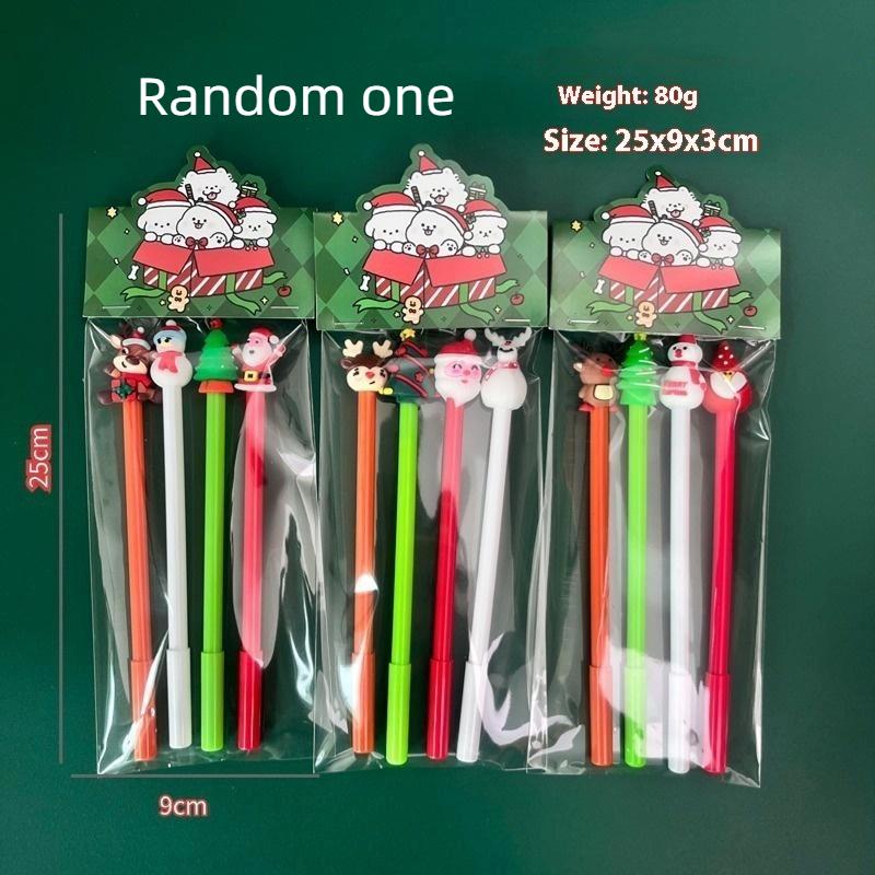

Мультяшная рождественская шариковая ручка Дед Мороз Цветная ручка-кнопка для блокнота, Студенческие рождественские подарки Канцелярские товары Призы