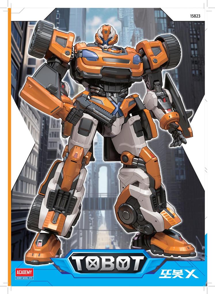 Academy TOBOT TOBOT X Pre-Colored Plastic Model Kit 15823 (Robot)