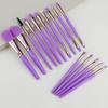 15 Makeup Brushes Set, Plastic Handle, Eyeshadow Brush, Eyebrow Brush, Eyeliner Brush, Loose Powder Brush, Multi-functional Makeup Tool.