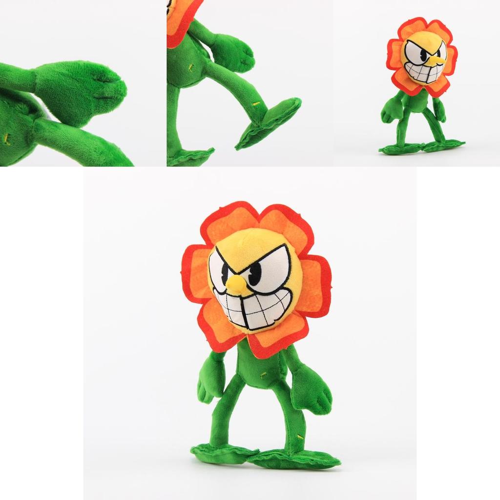 Cagney Carnation Cuphead 10" Authentic Plush New Series 2 Soft And Premium Quality Toy