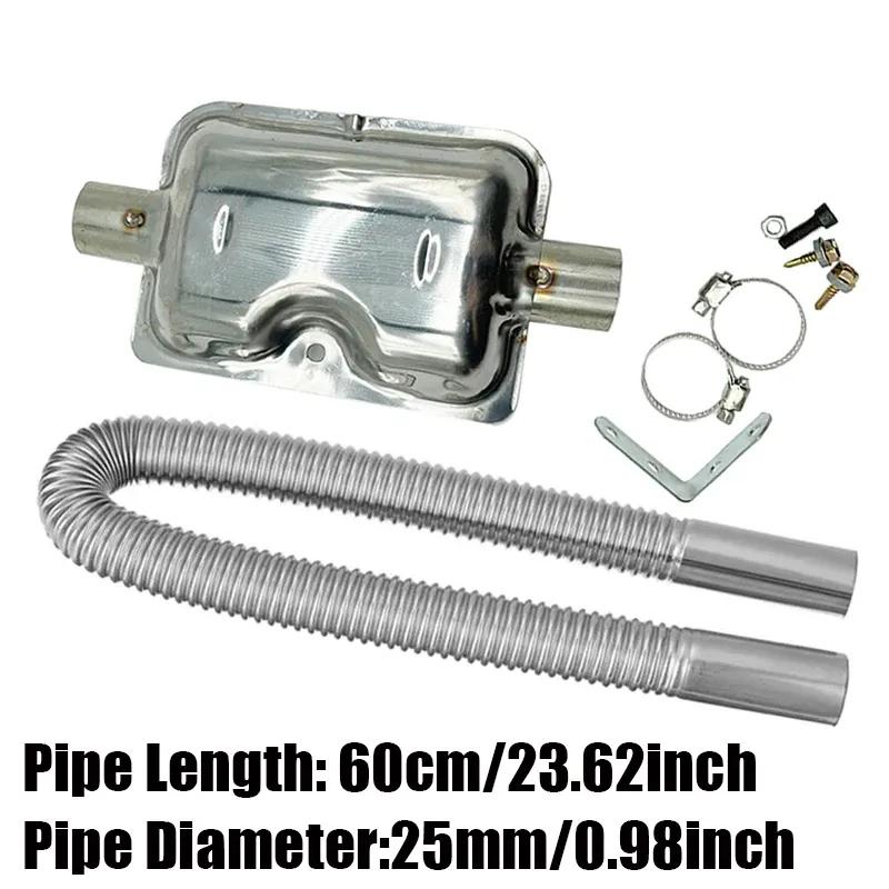 60cm Car Air Diesel Parking Heater Exhaust Pipe Tube Hose 24mm Air Filter Muffler Silencer With Clip Kit For Webasto Eberspacher