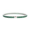 Multi-colored fashionable 4mm wide tennis chain, zircon sparkling hip-hop style exquisite jewelry bracelet for men and women
