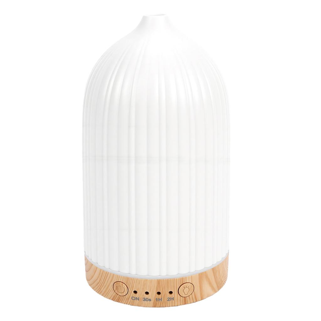 200ML Essential Oil Diffuser Portable Aromatherapy Diffuser Silent Humidifier with Wood Grain Base 7 Color LED Lights