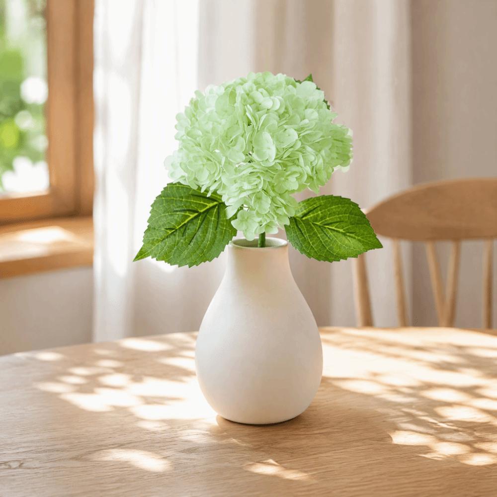 19.29in Artificial Hydrangea Bouquet Light Green Color Floral Arrangements Wedding Decor