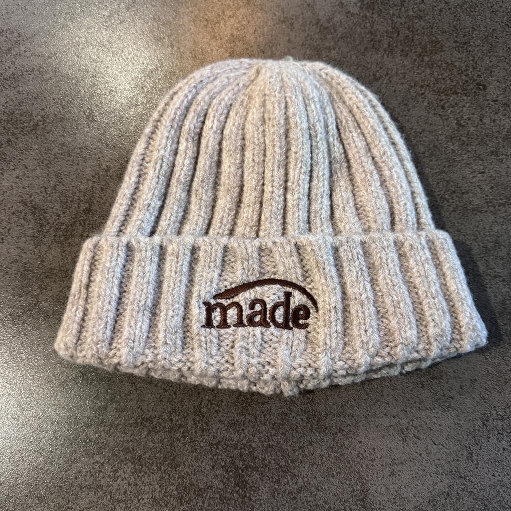 Knitted Letter Embroidered Beanie Hat For Winter Warmth Unisex Fashion Accessory