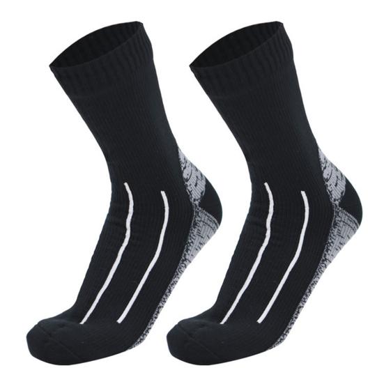 1 Pair Waterproof Socks Elastic Breathable Mid-Tube Soft Socks Foot Protection Windproof Winter Hiking Wading Riding Skiing Socks for Outdoor Sports