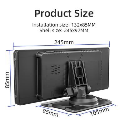 Wireless Carplay Touchscreen, 9"  IPS High-Clear 1600*600 Screen Portable Apple Carplay and Android