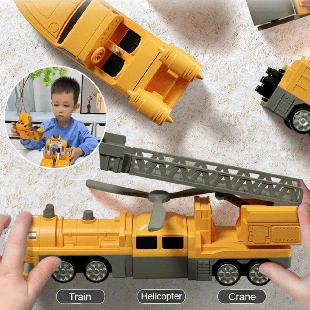 Excavator Mixer Assembly Engineering Vehicle Deformation Transform Robot Toys  Children's Toy