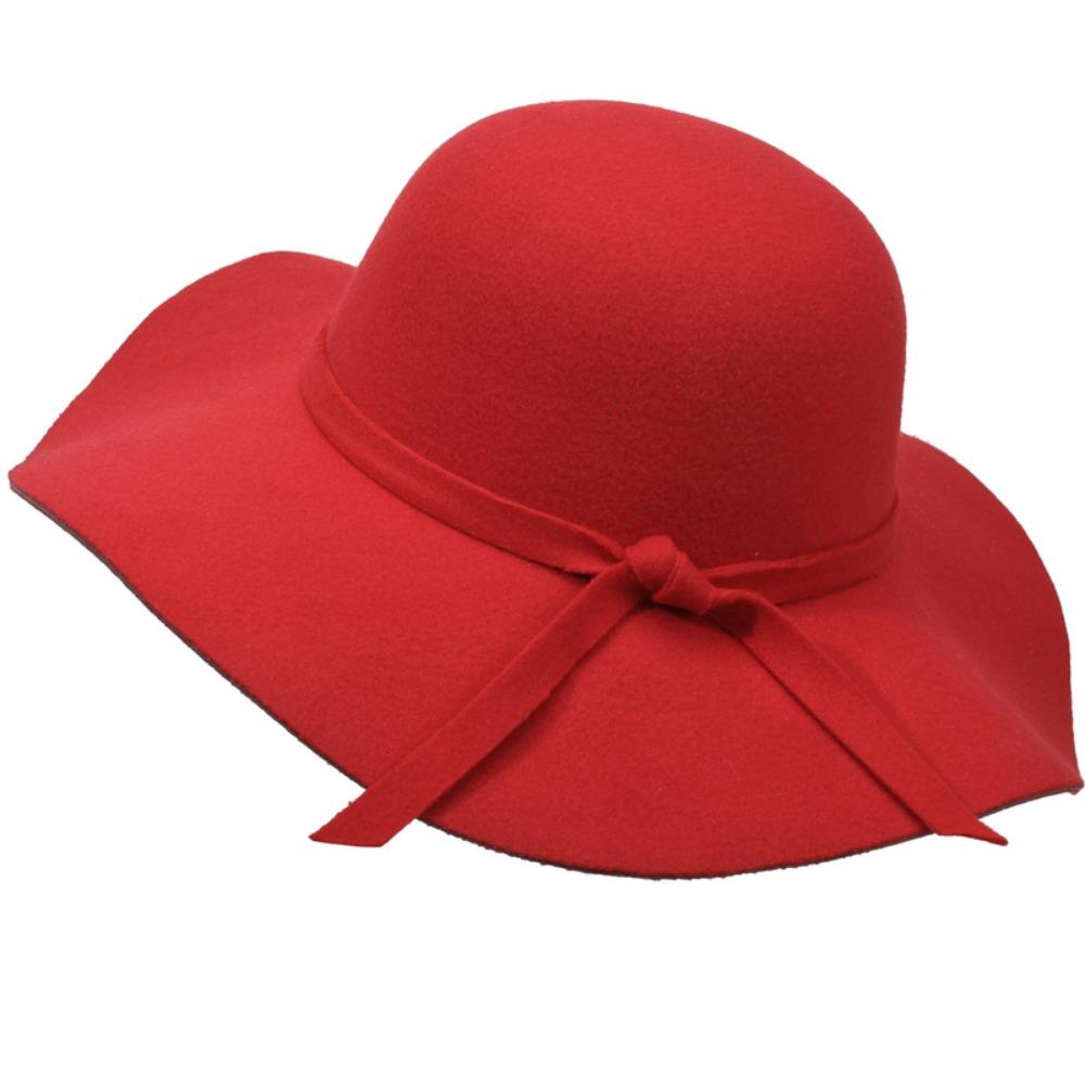 Cappelli a tesa larga stile vintage Cappelli bombati a tesa larga in feltro Cappello a secchiello alla moda Abbigliamento casual