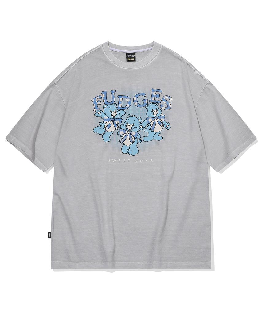 CPGN STUDIO Fuzzy Bear Pigment Short Sleeve Tee Ghost Grey