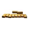 Pack of 10 Miniature Gold Bar Replicas for 1/12 Scale Dollhouse Scenes Metal Collectible Decorations
