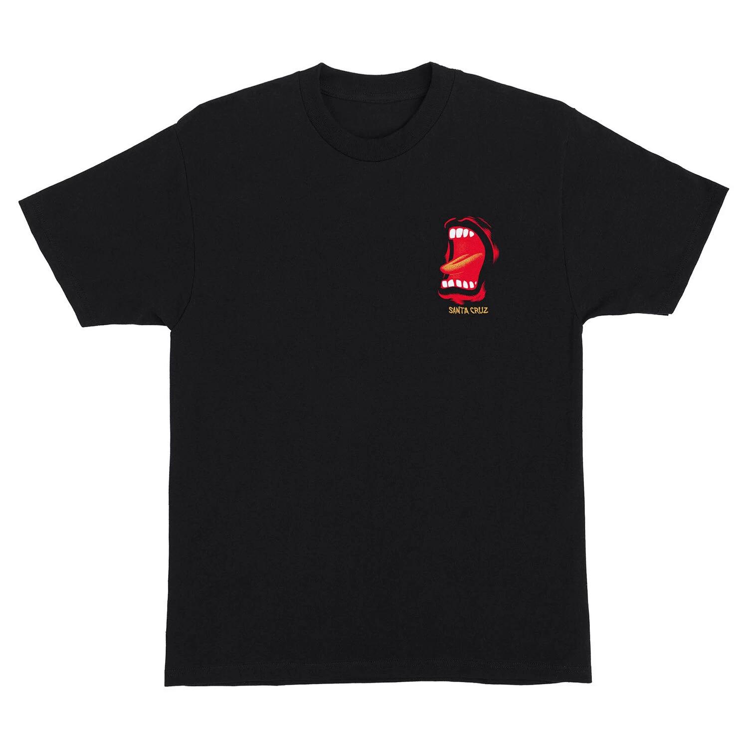 Santa Cruz Skateboards Shirt Screaming Mouth Chest Black S