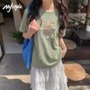 MJ STYLE Women's Cotton Loose Fit Graphic T-Shirt