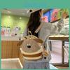 Dog Plush Playful Backpack In Khaki And White Suitable For All Ages For Activities School