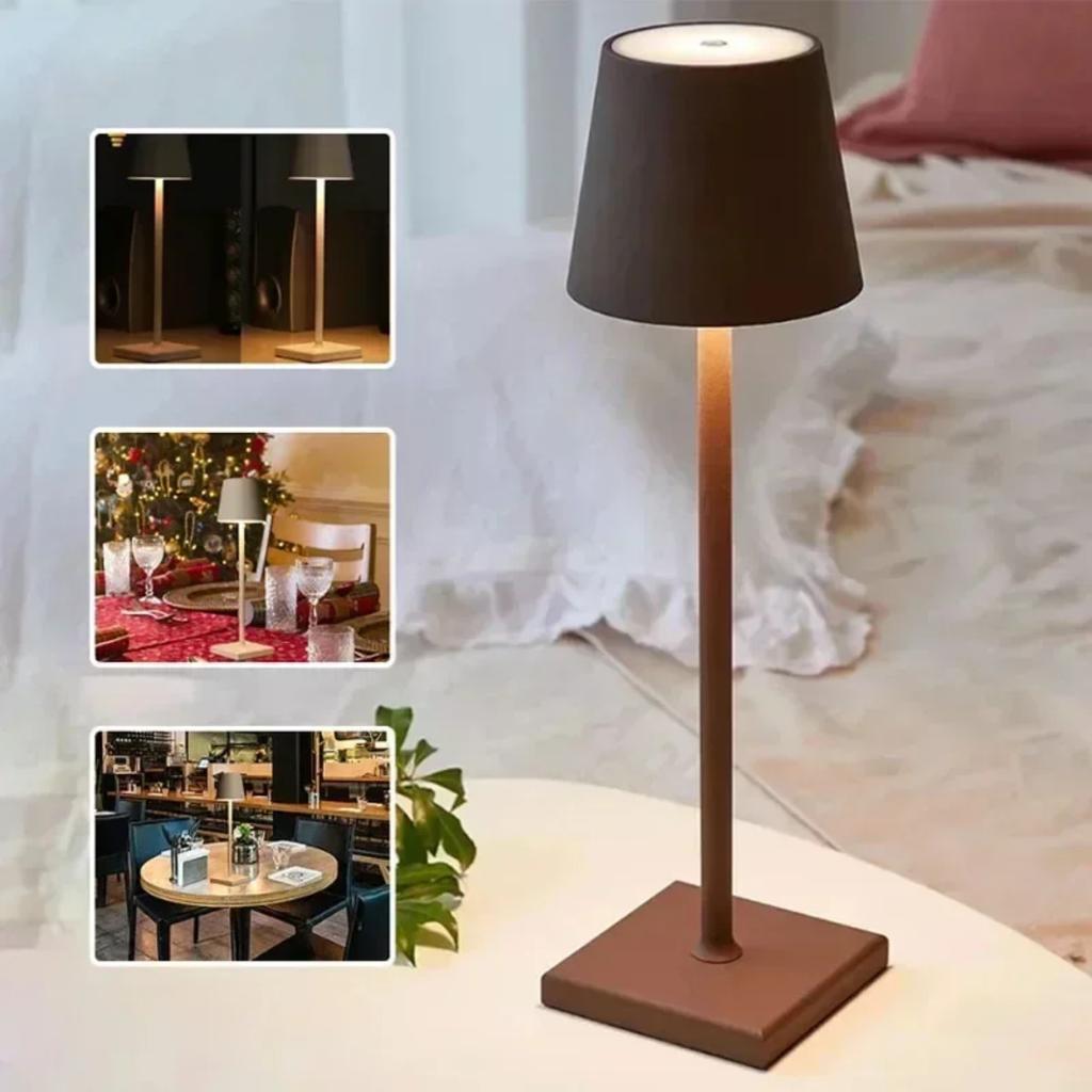 New Convenient, Sleek, and Modern Rechargeable LED Table Lamp with Touch Switch - Stylish and Portable Night Light for Cordless