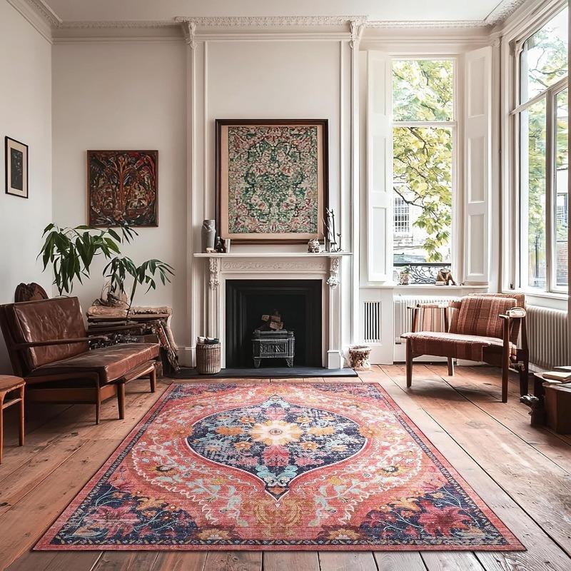 Nordic Bohe StyleLarge Area Rug Non-Slip Wear-resistant Carpet for Living Room Bedroom Soft Floor Mat Easy To Clean Home Decor