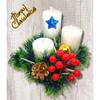 Decorative Candles 1 Set of 3 Wax Pillars Design Round Merry Christmas Candles with Decoration Items