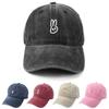 Fashion Washed Baseball Cap with Cartoon Print Adjustable Back Strap Casual Outdoor Headwear for Everyday Use