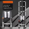 Multifunctional Stainless Steel Telescopic Ladder: A-Frame, Extension, Straight, Folding, Household/Engineering Use