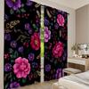 Flat Printing Curtains Vibrant Floral Harmony Digital Printed Polyester Drapes Party Decorations Perfect Festive Set Of 2 Made