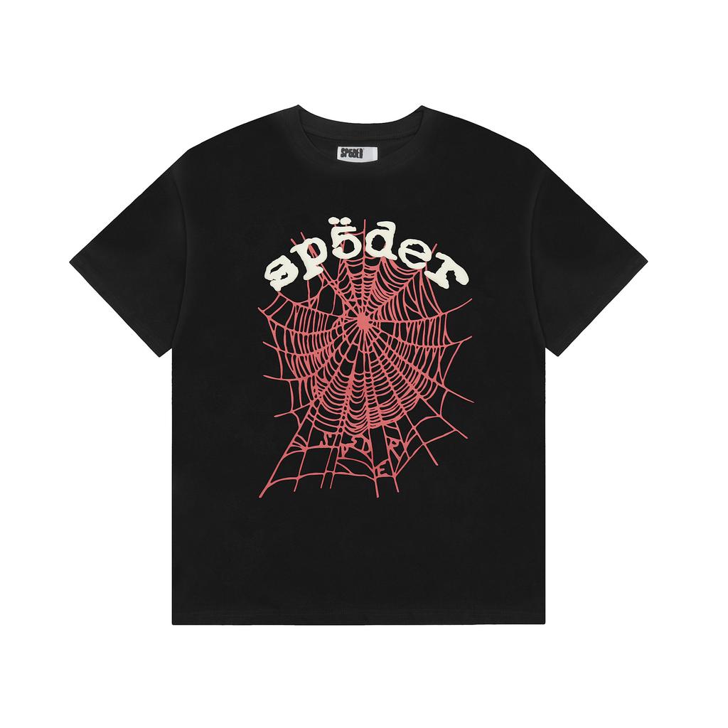 2025 European and American Trend Sp5der New 555555 Phobia NY Spider Web Letter Cotton Couple Short