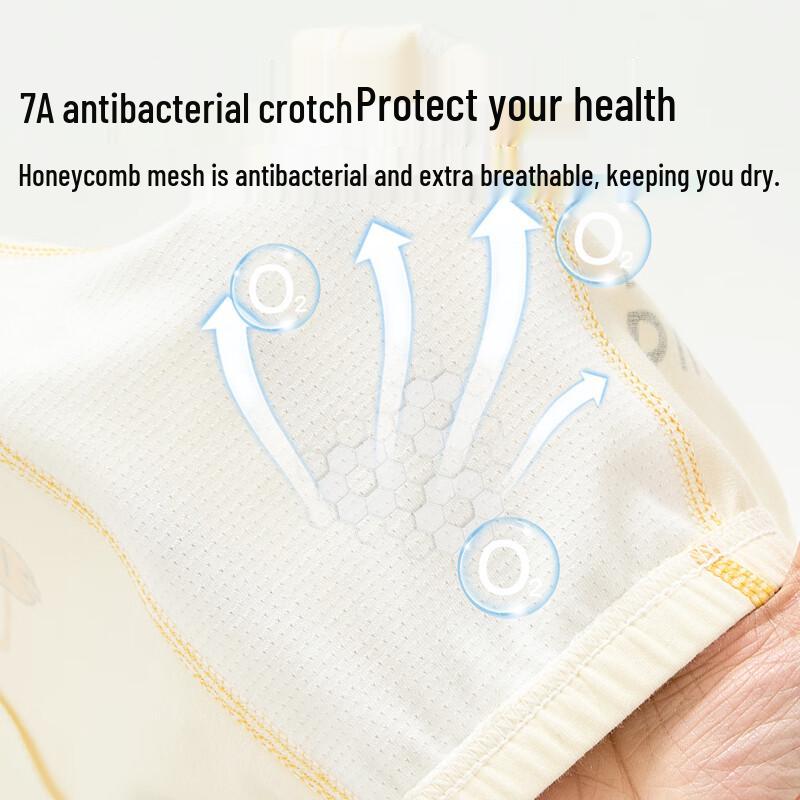 Fenteng Boys' Pure Cotton Antibacterial Boxer Briefs 6-Pack