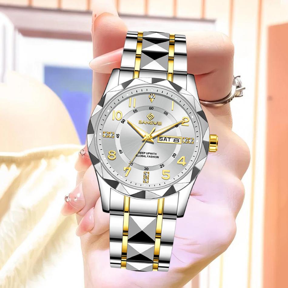New Original Luxury Women's Bracelet Watch Elegant Luminous Waterproof Watch for Women Outdoor Sports Quartz Chronograph