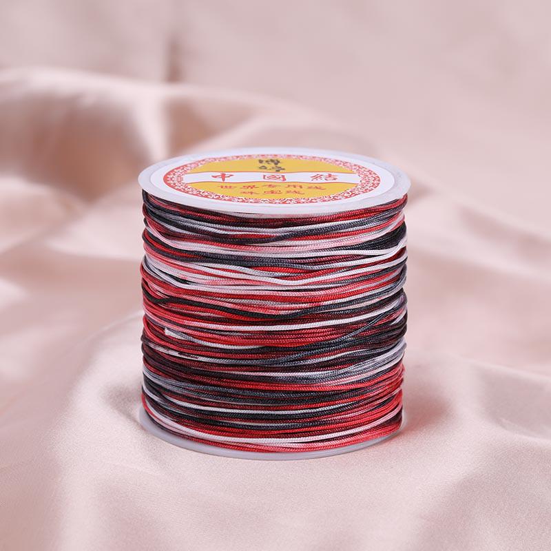 Colorful Gradient Handcrafted Bracelet Rope with Jade Hue - 100m Braided DIY Cord for Pendants