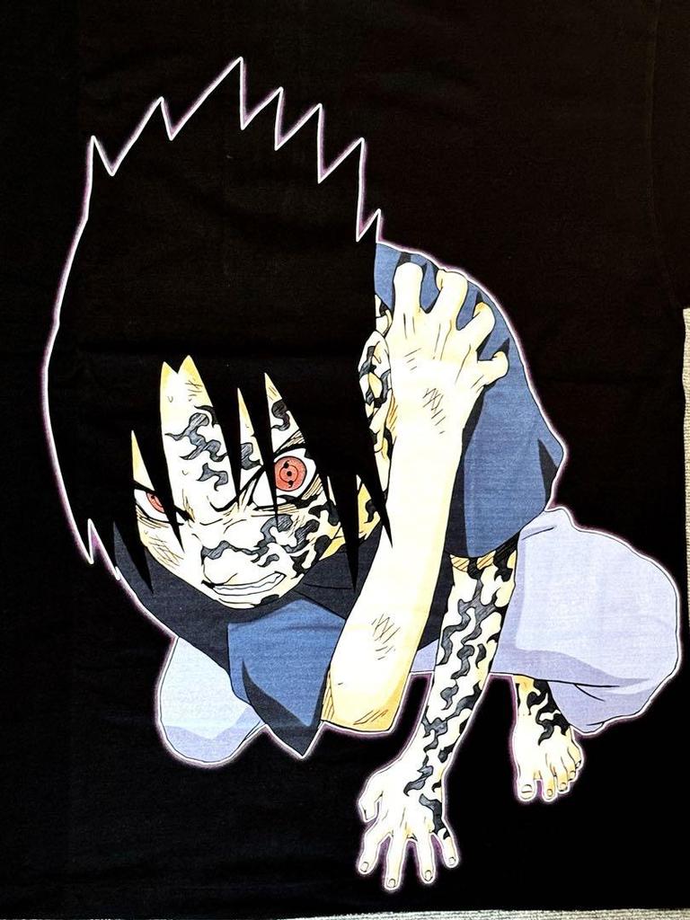 [USED] Naruto Sasuke Anime T-shirt, size XL