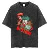 Dr Stone Vintage Washed Tshirts for Men Digital Anime Graphic Punk T Shirt Men Unisex Harajuku Oversize Cotton Tee Clothing