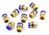 Set Of Threaded Pneumatic Quick Connectors 14 8Mm 10 Pcs