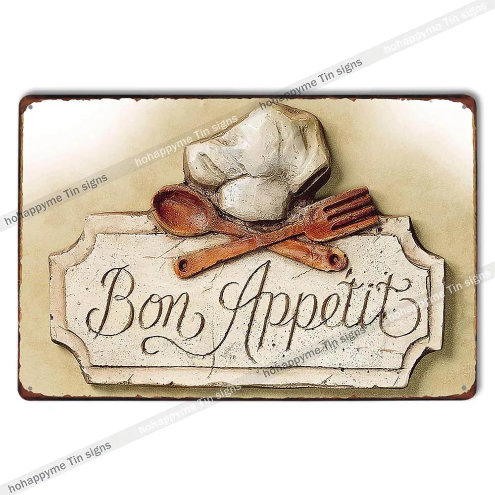 Retro Metal Tin Signs Vintage Food Ad Kitchen Wall Decor Home Art
