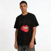 Gossip Girl Themed Red Lip Print Casual Trendy Top Pure cotton T-shirt