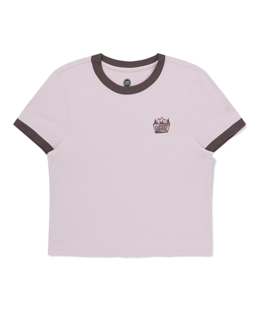 BBC EARTH Women'S Ringer Nature T-Shirt Pink