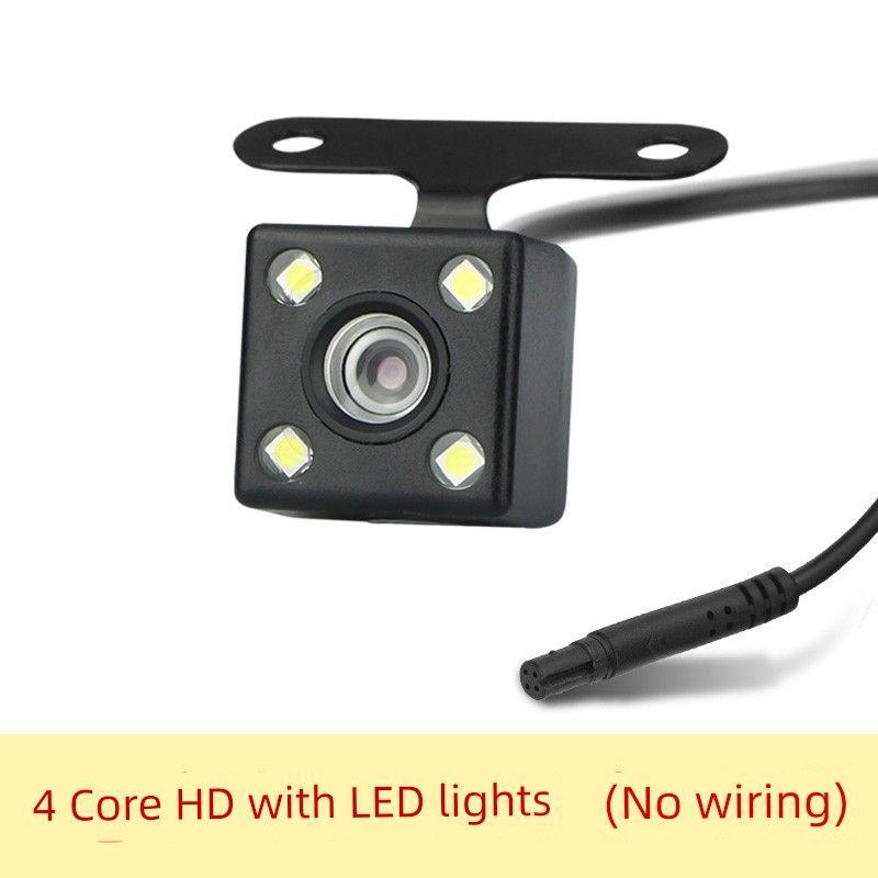 Driving Recorder Neutral Car Rear View Reversing Image HD Night Vision 4/5 Hole Core Line Camera with LED Light [4-Pin Hd] Rear Lens