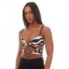 Off White Womens/Ladies Zebra Print Bralette