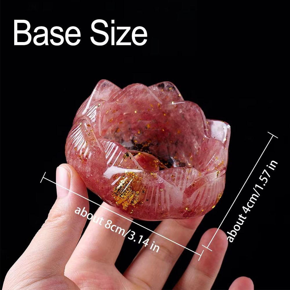 Lotus Shape Crystal Incense Holder Creative Jewelry Storage Container  Crystal Storage