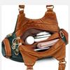 Borsa a tote con blocchi di colore da donna, borsa a tracolla crossbody vintage