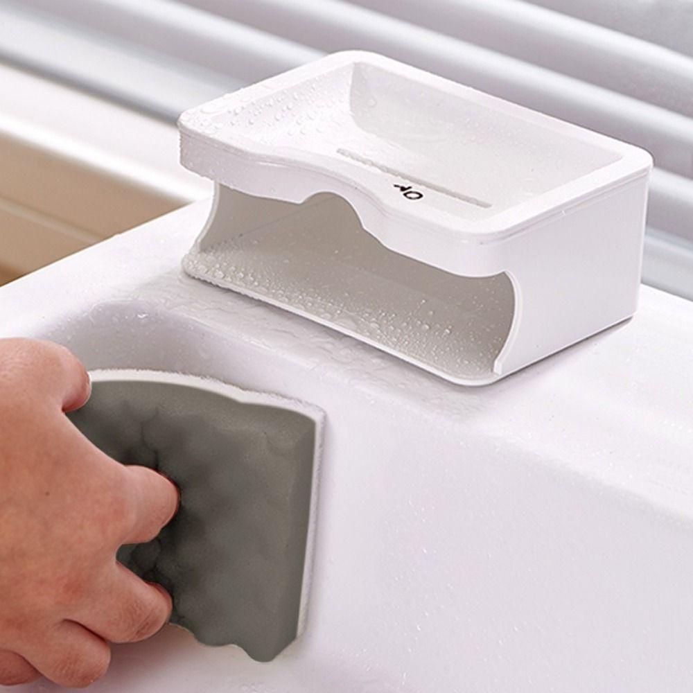 Plastic Bathroom Soap Box Plain-colored Double-layer Soap Rack Modern Draining Soap Dish Kitchen