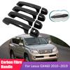 Carbon Fiber Door Handle Cover for Lexus GX GX460 J150 LC150 2010~ Luxurious Car Accessories Styling Stickers Trim 2011 2012