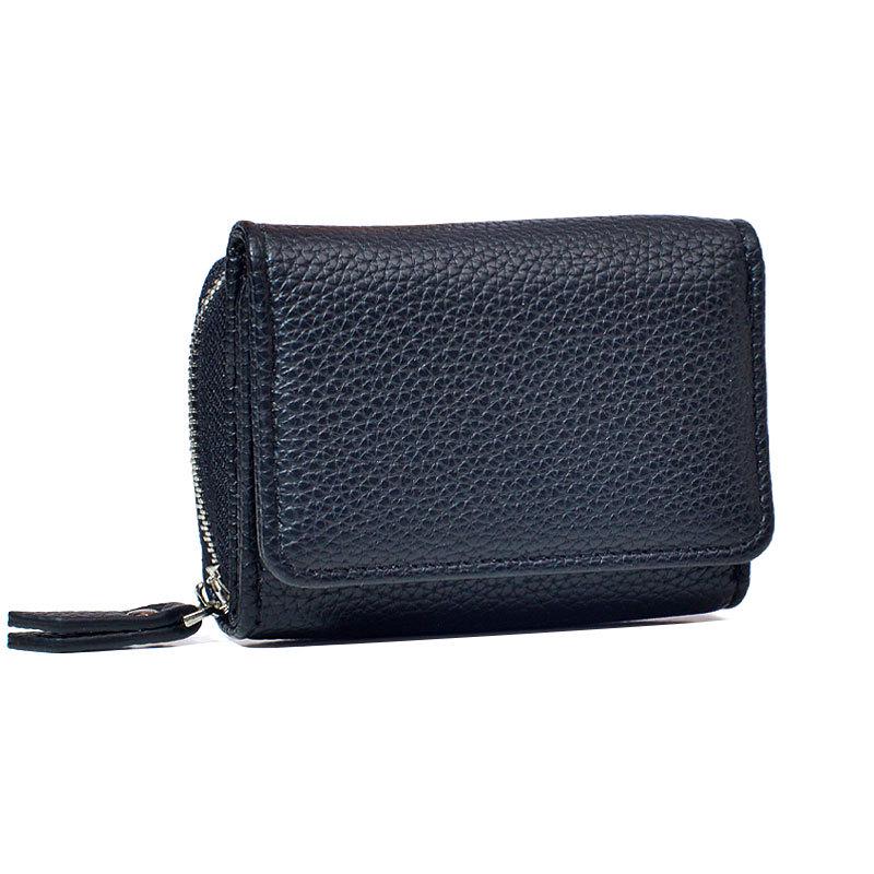

Japanese Style Women s Tri-fold Mini Leather Wallet: Large Capacity Multifunctional Coin Purse чорний